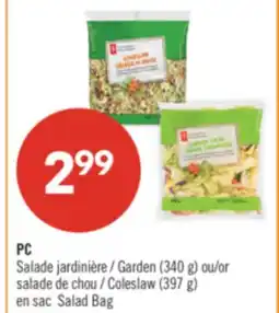 Pharmaprix PC Garden (340 g) or Coleslaw (397 g) Salad Bag offer
