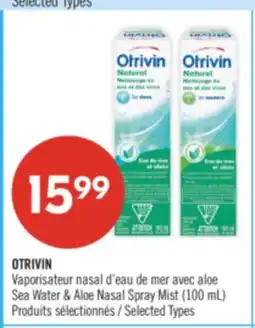 Pharmaprix OTRIVIN Sea Water & Aloe Nasal Spray Mist offer