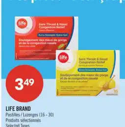 Pharmaprix LIFE BRAND Lozenges offer