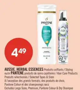 Pharmaprix AUSSIE, HERBAL ESSENCES or PANTENE Hair Care Products offer