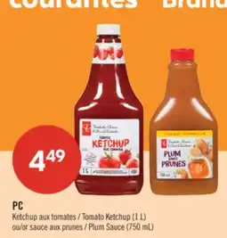 Pharmaprix PC Tomato Ketchup (1 L) or Plum Sauce (750 mL) offer
