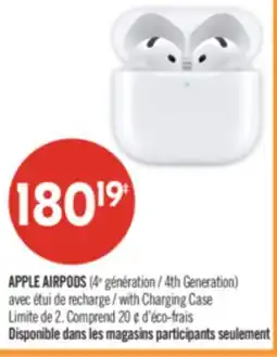 Pharmaprix APPLE AIRPODS (4th Generation) offer