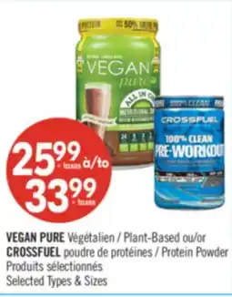 Pharmaprix VEGAN PURE Plant-Based or CROSSFUEL Protein Powder offer