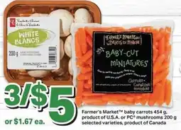 Shop Easy Foods Farmer's Market baby carrots or PC mushrooms offer