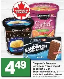Shop Easy Foods Chapman's premium ice cream, frozen yogurt or sorbet or super novelties offer