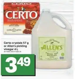 Shop Easy Foods Certo crystals or Allen's pickling PICKLING VINEGAR ALLEN'S offer