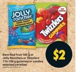 Shop Easy Foods Dare real fruit or jolly ranchers or twizzlers gummies or candies offer