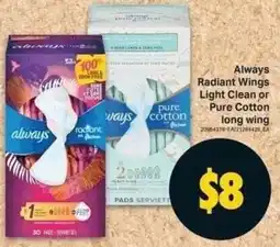 Shop Easy Foods Always radiant wings light clean or pure cotton long long wing offer