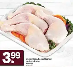 Shop Easy Foods Chicken legs, back attached fresh, club size offer