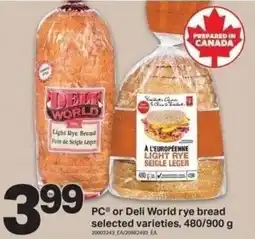 Shop Easy Foods PC or Deli World rye bread offer
