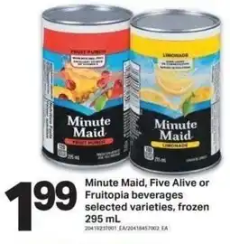 Shop Easy Foods Minute Maid, Five Alive or Fruitopia beverages offer