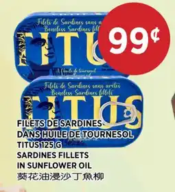 Kim Phat TITUS SARDINES FILLETS IN SUNFLOWER OIL offer