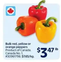 Walmart Bulk Red, Yellow or Orange Peppers offer