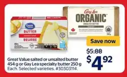 Walmart Great Value or Gay Lea Butter offer