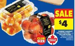 Real Canadian Superstore Farmer's Market Yellow Peaches or Yellow Plums offer