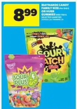 Real Canadian Superstore Maynards Candy Family Size or Huer Gummies offer