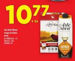 Maxi vin Arte Nova rouge ou blanc wine offer