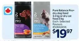 Walmart Pure Balance Pro+ dry dog food or dry cat food offer