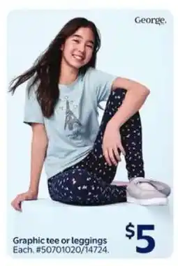 Walmart Graphic tee or leggings offer