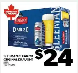 Real Canadian Liquorstore Sleeman Clear or Original Draught offer