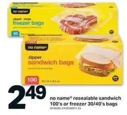 Shop Easy Foods No name resealable sandwich or freezer bags offer