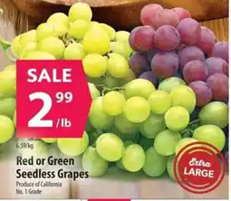 Co-op Red or green seedless grapes offer