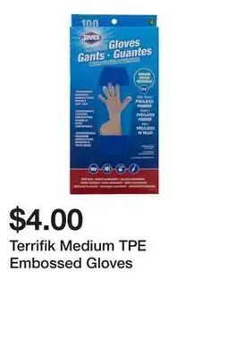 Dollarama Terrifik Medium TPE Embossed Gloves offer