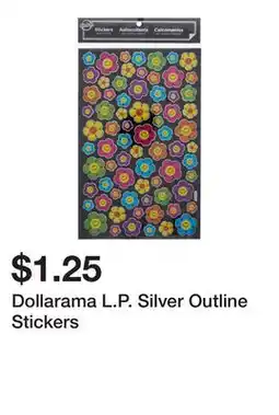 Dollarama Dollarama L.P. Silver Outline Stickers offer