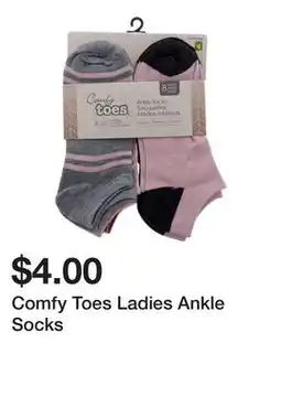 Dollarama Comfy Toes Ladies Ankle Socks offer