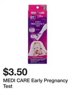 Dollarama MEDI CARE Early Pregnancy Test offer
