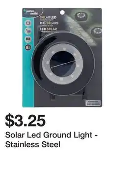Dollarama Solar Led Ground Light - Stainless Steel offer