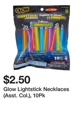 Dollarama Glow Lightstick Necklaces (Asst. Col.), 10Pk offer