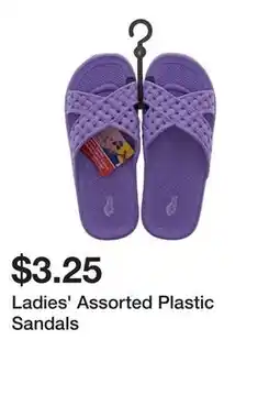 Dollarama Ladies' Assorted Plastic Sandals offer