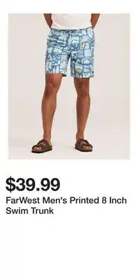 Mark's FarWest Men's Printed 8 Inch Swim Trunk offer