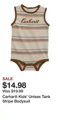 Mark's Carhartt Kids' Unisex Tank Stripe Bodysuit offer