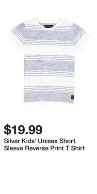Mark's Silver Kids' Unisex Short Sleeve Reverse Print T Shirt offer