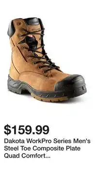 Mark's Dakota WorkPro Series Men's Steel Toe Composite Plate Quad Comfort Leather 8 Inch Work Boots offer