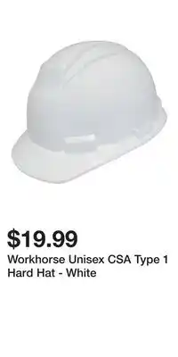 Mark's Workhorse Unisex CSA Type 1 Hard Hat - White offer