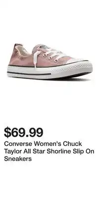 Mark's Converse Women's Chuck Taylor All Star Shorline Slip On Sneakers offer