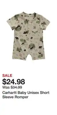 Mark's Carhartt Baby Unisex Short Sleeve Romper offer