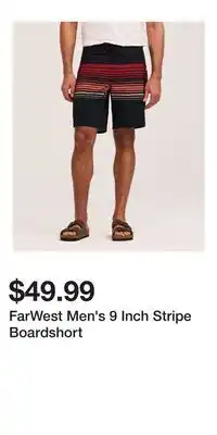 Mark's FarWest Men's 9 Inch Stripe Boardshort offer