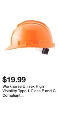 Mark's Workhorse Unisex High Visibility Type 1 Class E and G Compliant Hard Hat - Orange offer