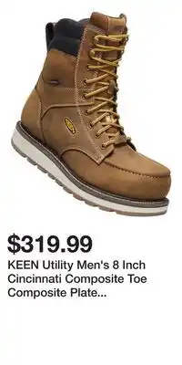 Mark's KEEN Utility Men's 8 Inch Cincinnati Composite Toe Composite Plate Waterproof Work Boots offer