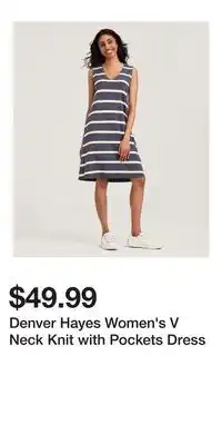 Mark's Denver Hayes Women's V Neck Knit with Pockets Dress offer
