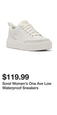 Mark's Sorel Women's Ona Ave Low Waterproof Sneakers offer