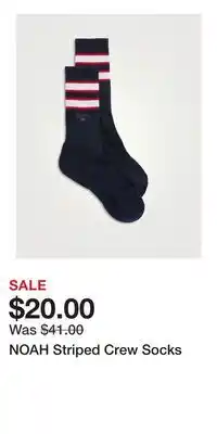 Holt Renfrew NOAH Striped Crew Socks offer