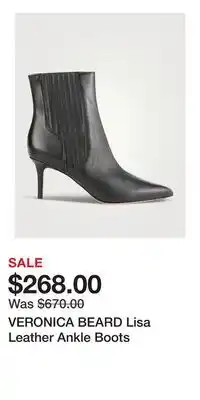 Holt Renfrew VERONICA BEARD Lisa Leather Ankle Boots offer