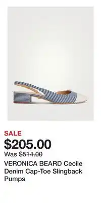 Holt Renfrew VERONICA BEARD Cecile Denim Cap-Toe Slingback Pumps offer