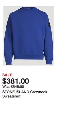 Holt Renfrew STONE ISLAND Crewneck Sweatshirt offer