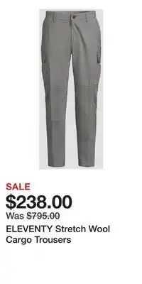 Holt Renfrew ELEVENTY Stretch Wool Cargo Trousers offer